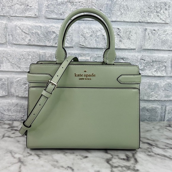 kate spade Handbags - Kate Spade Staci Sage Bundle Green Medium Satchel Crossbody